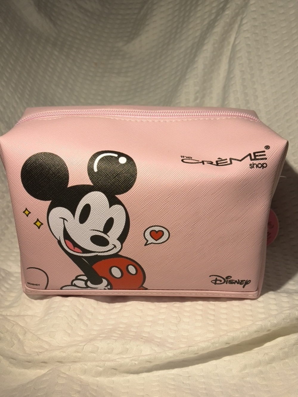 Disney x The Crème Shop Pink Mickey & Minnie Cosmetic Pouch